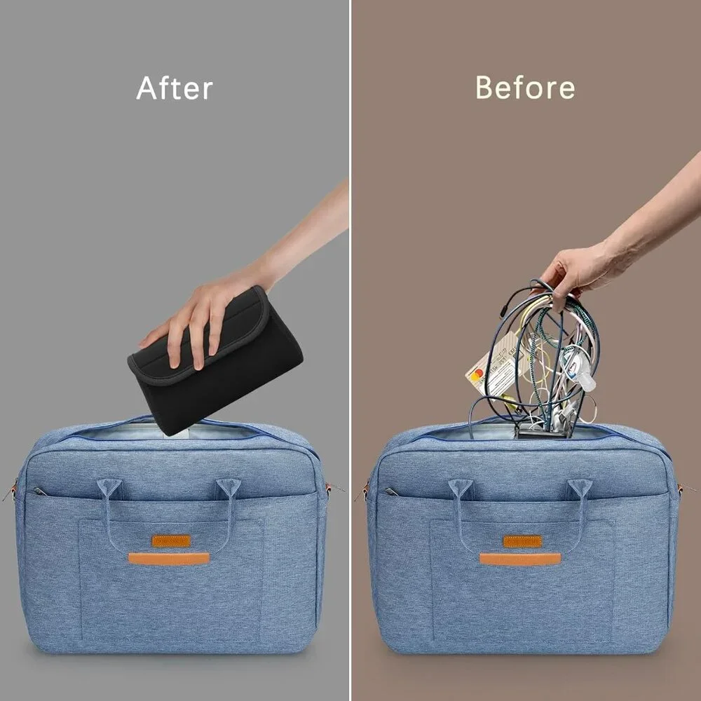 Travel Cable Organiser Bag, Electronics Accessories Carry Storage Bags for Mac